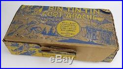 VTG 1956 Louis Marx Rin Tin Tin at Fort Apache Play Set Figurine Toys with Box