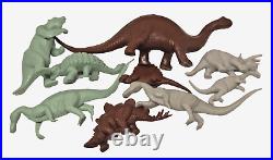 VTG 1971 Marx Dinosaurs Cavemen Prehistoric Play Set #3398 Plastic Toy USA w Box