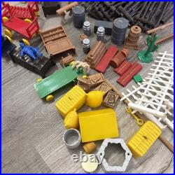 VTG 50'S Marx BAR-M-RANCH Tin Litho Log Cabin LAZY DAY FARM Set 99+ Accessories
