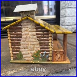 VTG 50'S Marx BAR-M-RANCH Tin Litho Log Cabin LAZY DAY FARM Set 99+ Accessories