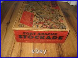 VTG Fort Apache Stockade Louis Marx Playset #3609 1950s Western Rare BOX ONLY