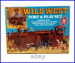 VTG MARX Fort Apache Clone Toy Street Wild West Fort and Playset, Complete IOB