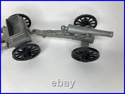 VTG Marx Civil War Caisson with Extension Firing Cannon Brown Horses Cannon Balls