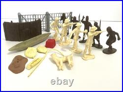 VTG Marx Daktari Playset Jungle Jim LOT of 19 Action Figures & Accesories