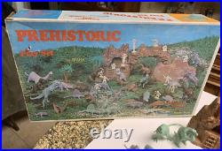VTG Marx Figures Prehistoric Play Set Dinosaurs Cavemen 1971 AS Shown Parts