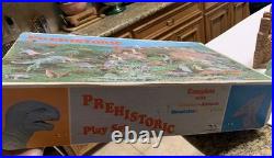 VTG Marx Figures Prehistoric Play Set Dinosaurs Cavemen 1971 AS Shown Parts
