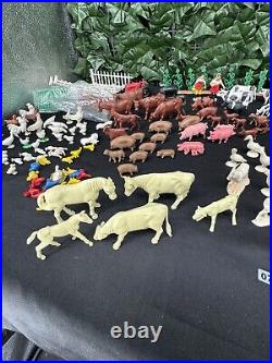 VTG Vintage Marx Modern Farm Tractor Animals People Variety Miniatures