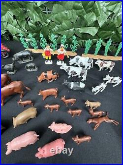 VTG Vintage Marx Modern Farm Tractor Animals People Variety Miniatures