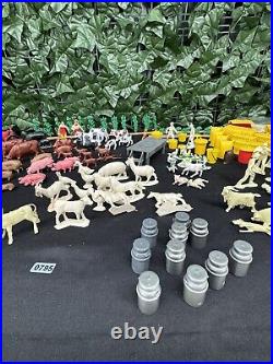 VTG Vintage Marx Modern Farm Tractor Animals People Variety Miniatures