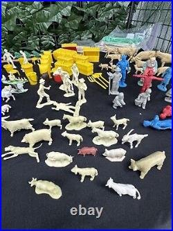 VTG Vintage Marx Modern Farm Tractor Animals People Variety Miniatures