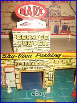 Very Vintage 1950's Marx Modern Service Center With Box! A TREASURE