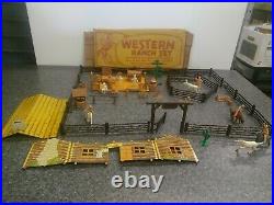 Very nice Marx Western Ranch Set with Box early 1950s think it's complete WT 1