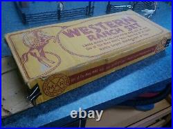 Very nice Marx Western Ranch Set with Box early 1950s think it's complete WT 1