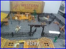 Very nice Marx Western Ranch Set with Box early 1950s think it's complete WT 1