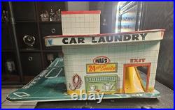 Vintafe MARX 1950's Tin Litho Service Center Car Laundry Car Sales