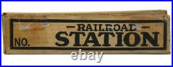 Vintage 1940's Marx Railroad Station No. 4409 Tinplate O Scale Playset Mint withBox