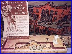Vintage 1950-60's Marx DAVY CROCKETT at the ALAMO Play Set withBox playset Disney