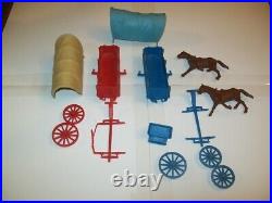 Vintage 1950/60's Marx Wagon Train Wagons Incomplete Good For Parts