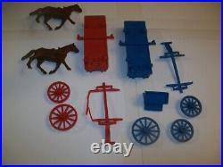 Vintage 1950/60's Marx Wagon Train Wagons Incomplete Good For Parts