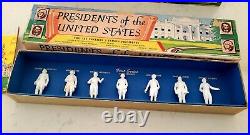 Vintage 1950's 5 Series Set IOB Marx Toys Minature Presidents of the US