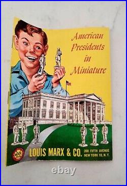 Vintage 1950's 5 Series Set IOB Marx Toys Minature Presidents of the US