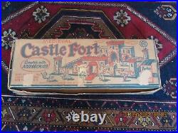 Vintage 1950's Louis Marx Medieval Castle Fort #4709 with Original Box