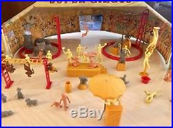 Vintage 1950's MARX SUPER CIRCUS Play Set with Tent, Side Show, Characters, Box