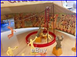 Vintage 1950's MARX SUPER CIRCUS Play Set with Tent, Side Show, Characters, Box