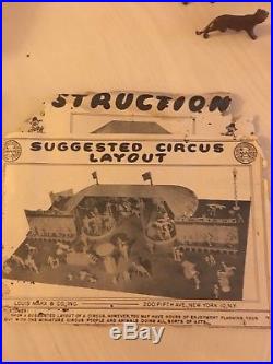 Vintage 1950's MARX SUPER CIRCUS Play Set with Tent, Side Show, Characters, Box