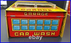 Vintage 1950's Marx Automatic Car Wash Garage Tin Litho With Original Box EX