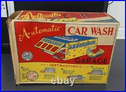 Vintage 1950's Marx Automatic Car Wash Garage Tin Litho With Original Box EX