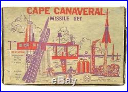 Vintage 1950's Marx Cape Canaveral Space Base Astronaut Rocket Missile Playset