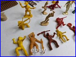 Vintage 1950's Marx Fort Apache Play Set Lot Figures and Fort