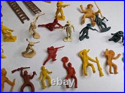 Vintage 1950's Marx Fort Apache Play Set Lot Figures and Fort