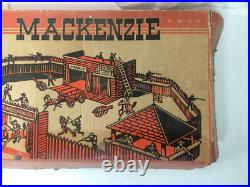 Vintage 1950's Marx Fort MacKenzie Apache Stockade Playset #846 T Cohn Box