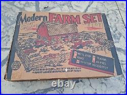 Vintage 1950's Marx Modern Farm Play Set Lazy Day Farm Original Box