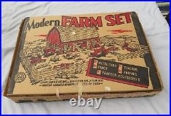 Vintage 1950's Marx Modern Farm Play Set Lazy Day Farm Original Box W EXTRAS