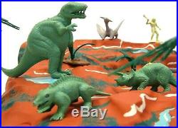 Vintage 1950's Marx Series 500 Prehistoric Times Dinosaur Playset withBox & Insert