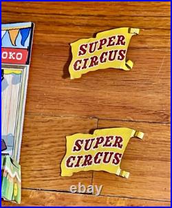 Vintage 1950's Marx Super Circus Tent Two Oddity Panels 70+ accessories