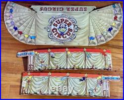 Vintage 1950's Marx Super Circus Tent Two Oddity Panels 70+ accessories