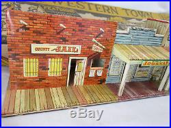Vintage 1950's Marx Western Town and accessories cowboy play set