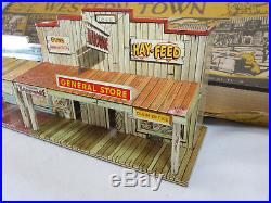 Vintage 1950's Marx Western Town and accessories cowboy play set