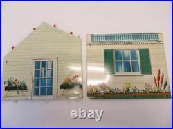 Vintage 1950s/1960s Marx Dollhouse Playset Breezeway with Porch Light & Furniture