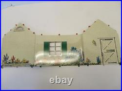 Vintage 1950s/1960s Marx Dollhouse Playset Breezeway with Porch Light & Furniture