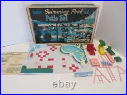 Vintage 1950s/1960s Marx Dollhouse Playset Swimming Pool & Patio Set RARE