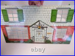Vintage 1950s/1960s Marx Metal Dollhouse Playset No. 4020 with Furniture