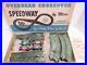 Vintage 1950s/1960s Marx Overhead Crossover Speedway with 4 Cars