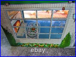 Vintage 1950s-60s Metal Marx 2-Story Colonial Dollhouse with Staircase & Awning