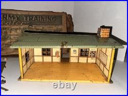 Vintage 1950s LOUIS MARX US ARMY TRAINING CENTER TOY SET WithORIGINAL BOX