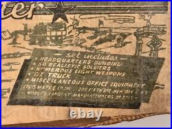 Vintage 1950s LOUIS MARX US ARMY TRAINING CENTER TOY SET WithORIGINAL BOX
